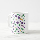 マルディグラの華やかなパターンマグ コーヒーマグカップ (正面左)
