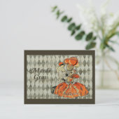 マルディグラの衣装カップル ポストカード (スタンド正面)