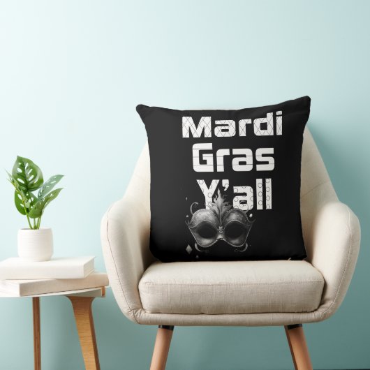 マルディグラやろう Throw Pillow クッション (椅子)
