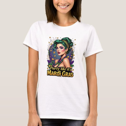 マルディグラを楽しもう Tシャツ (正面)