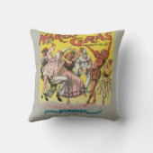 マルディグラアンティークイエローポスター クッション (裏面)