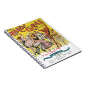 マルディグラアンティークイエローポスター ノートブック (右側)