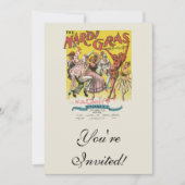 マルディグラアンティークイエローポスター 招待状 (正面)