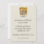 マルディグラアンティークイエローポスター 招待状 (裏面)