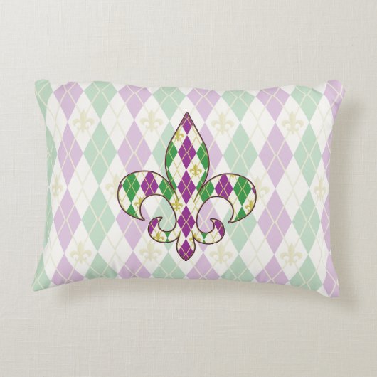 マルディグラアーガイルスアクセント枕 アクセントクッション (裏面)