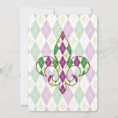 マルディグラアーガイルスパーティの招待状 招待状 (裏面)