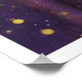 マルディグラアールデコムラサキドレスの女性 ポスター (角)