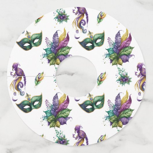 マルディグラインスパイアスワインガラスラベル ワイングラスタグ (正面)