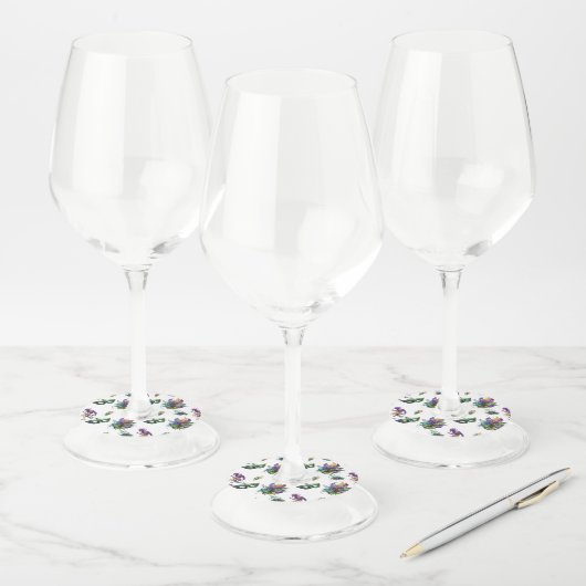 マルディグラインスパイアスワインガラスラベル ワイングラスタグ (セット)