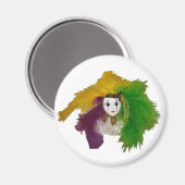 マルディグラインディアンマスク マグネット (正面/裏面)