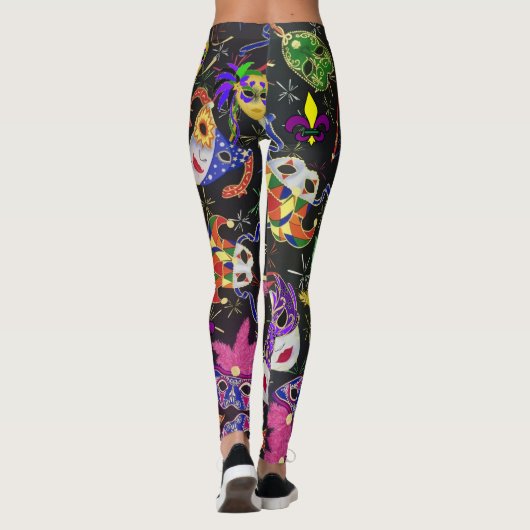 マルディグラカラフルスフェザーマスク レギンス (裏面)