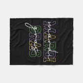 マルディグラカーニバルニューオーリンズfor Women フリースブランケット (正面(横))