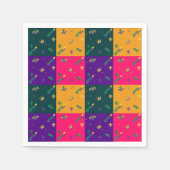 マルディグラカーニバルハーレクイン（紋章の）フラ・ダ・リダイヤモンド スタンダードカクテルナプキン (正面)