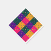 マルディグラカーニバルハーレクイン（紋章の）フラ・ダ・リダイヤモンド スタンダードカクテルナプキン (角)