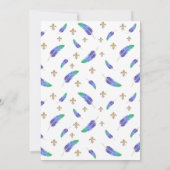 マルディグラカーニバルパーティーおもしろいニーズビーズ 招待状 (裏面)