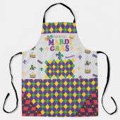 マルディグラカーニバルパーティー（紋章の）フラ・ダ・リロムバス エプロン (正面)