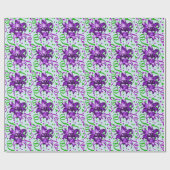 マルディグラカーニバルパープルマスクと紙吹雪 ラッピングペーパー (フラット)