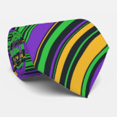 マルディグラカーニバルパープル金ゴールドアンドグリーン ネクタイ (ロール)