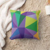 マルディグラカーニバルフェスティバル抽象芸術幾何学的アート クッション (ブランケット)