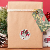 マルディグラカーニバルマスクステッカー ラウンドシール