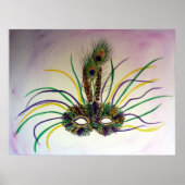 マルディグラカーニバルマスクポスターアートプリント ポスター (正面)