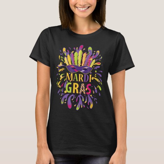 マルディグラカーニバルマスク Tシャツ (正面)