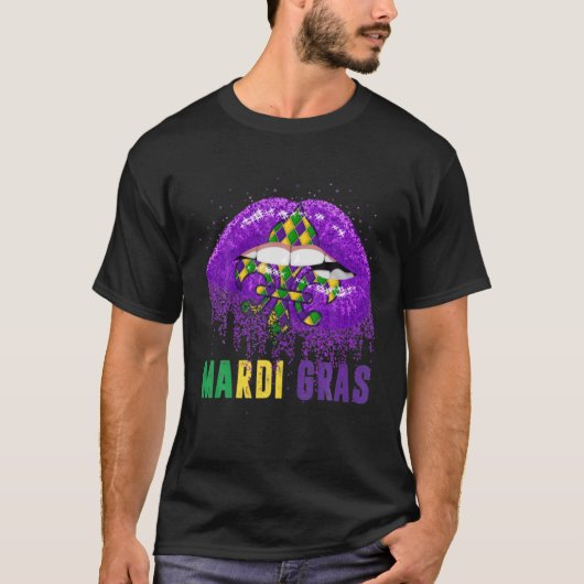 マルディグラカーニバル衣装パープル Tシャツ (正面)
