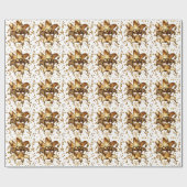 マルディグラカーニバル金ゴールドマスクと紙吹雪 ラッピングペーパー (フラット)