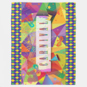 マルディグラカーニバル(紋章の)フラ・ダ・リダイアモンドデコール フリースブランケット (正面)