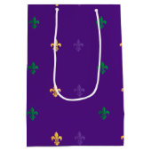 マルディグラカーニバル（紋章の）フラ・ダ・リダイアモンドデコール ミディアムペーパーバッグ (裏面)