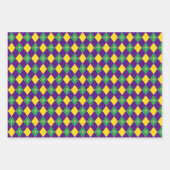 マルディグラカーニバル(紋章の)フラ・ダ・リダイアモンドデコール ラッピングペーパーシート (正面3)