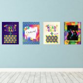 マルディグラカーニバル(紋章の)フラ・ダ・リダイヤモンドハーレキン (ウッドフロア)