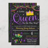 マルディグラガールベビーシャワー招待状 招待状 (正面/裏面)