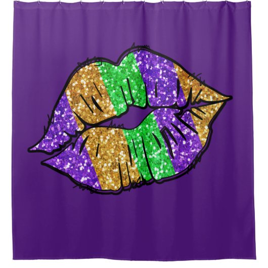 マルディグラキスシャワーカーテン シャワーカーテン (正面)