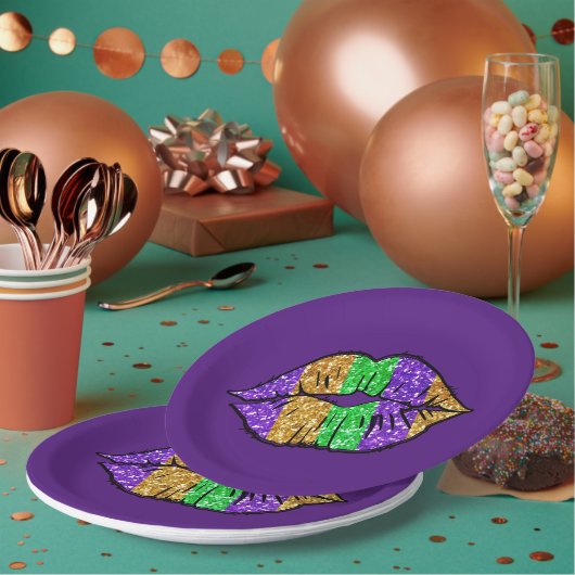 マルディグラキス紙プレート ペーパープレート (複数)