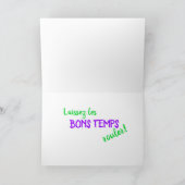 マルディグラキングケーキクラウンライセスレボンテンプ カード (内部)