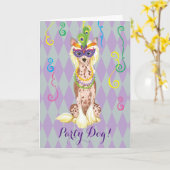 マルディグラクレステ中国のッド カード (黄色い花)