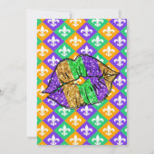 マルディグラグリッターリップクロフィッシュボイル招待状 招待状 (裏面)