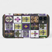 マルディグラスお祝いコラージュ(紋章の)フラ・ダ・リ Case-Mate iPhoneケース (裏面(横))