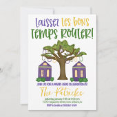 マルディグラスお祝い招待状 招待状 (正面)