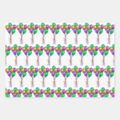 マルディグラスお祝い ラッピングペーパーシート (正面2)