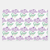 マルディグラスお祝い ラッピングペーパーシート (正面)