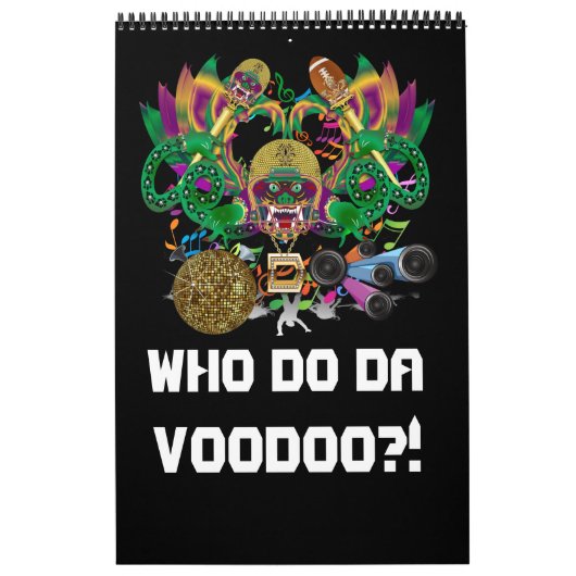 マルディグラスとフットボールのビューノート カレンダー (カバー)