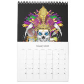 マルディグラスとフットボールのビューノート カレンダー (1月 2026)