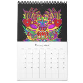 マルディグラスとフットボールのビューノート カレンダー (2月 2026)