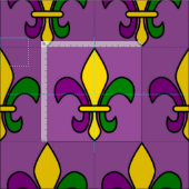 マルディグラスの模様 ファブリック (タイル)