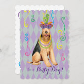 マルディグラスアイレデールテリア 招待状 (正面/裏面)