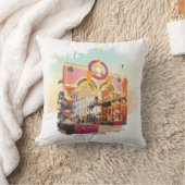 マルディグラスアーチガルベストン、水インスパイア色 クッション (ブランケット)