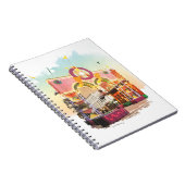 マルディグラスアーチガルベストン、水インスパイア色 ノートブック (右側)