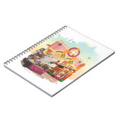 マルディグラスアーチガルベストン、水インスパイア色 ノートブック (左側)